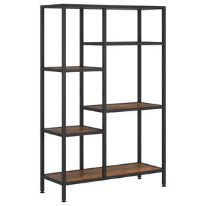 vidaXL &Eacute;tag&egrave;re &agrave; livres 80x30x120 cm Acier et bois d'ing&eacute;nierie