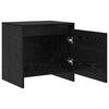 vidaXL Cabinet de chevet Ch&ecirc;ne noir 45 x 34 x 44,5 cm