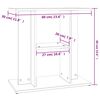 vidaXL Support pour aquarium blanc 60x30x60 cm bois d'ing&eacute;nierie