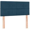 vidaXL Sommier &agrave; lattes de lit et matelas bleu fonc&eacute; 80x210 cm velours