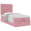 vidaXL Cadre de lit ottoman avec matelas rose 80x200 cm velours