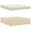 vidaXL Cadre de lit avec matelas Cr&egrave;me 180 x 200 cm tissu
