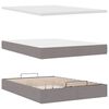 vidaXL Lit ottoman avec matelas taupe 140x190 cm tissu