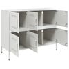 vidaXL Buffet blanc 100,5x39x79 cm acier