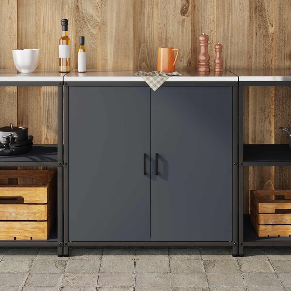 vidaXL Rangement de cuisine Anthracite 60 x 50 x 92 cm Acier