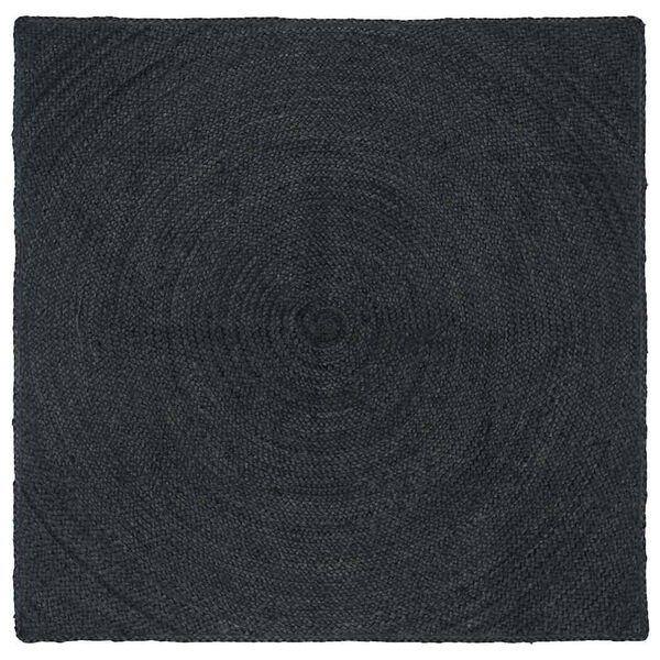 vidaXL Tapis de surface Carr&eacute; Gris fonc&eacute; 120 x 120 cm Jute