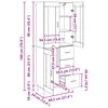 vidaXL Haut Armoire 2 pcs Ch&ecirc;ne artisanal Bois d'ing&eacute;nierie