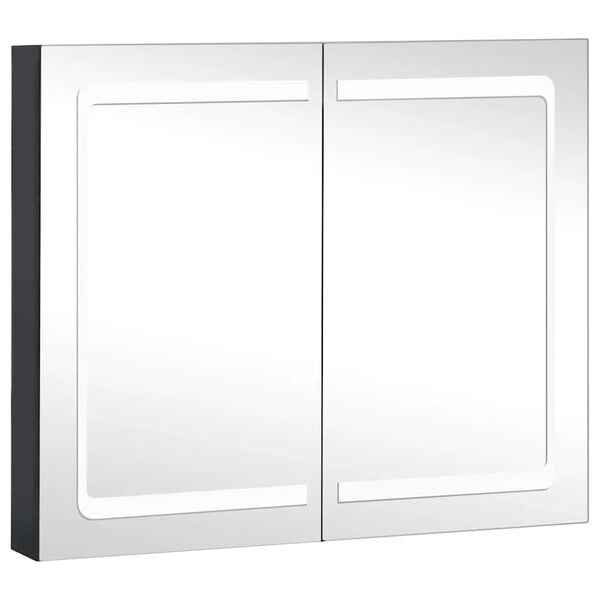 vidaXL Armoire de salle de bain à miroir LED 80x12,2x68 cm