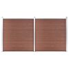 vidaXL Cl&ocirc;ture de jardin WPC 353x186 cm Marron