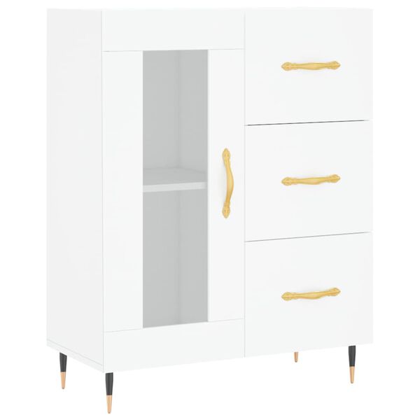 vidaXL Buffet blanc 69,5x34x90 cm bois d'ing&eacute;nierie
