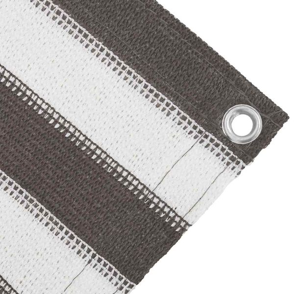 vidaXL Tapis de tente anthracite et blanc 400x700 cm PEHD