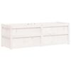 vidaXL Jardini&egrave;re blanc 150x50x50 cm bois massif de pin