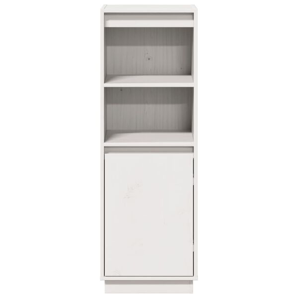 vidaXL Buffet haut Blanc 37x34x110 cm Bois massif de pin
