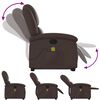 vidaXL Fauteuil inclinable de massage Marron Similicuir