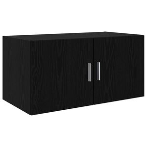 vidaXL Meuble mural Ch&ecirc;ne noir 80 x 42.5 x 40 cm Bois d'ing&eacute;nierie