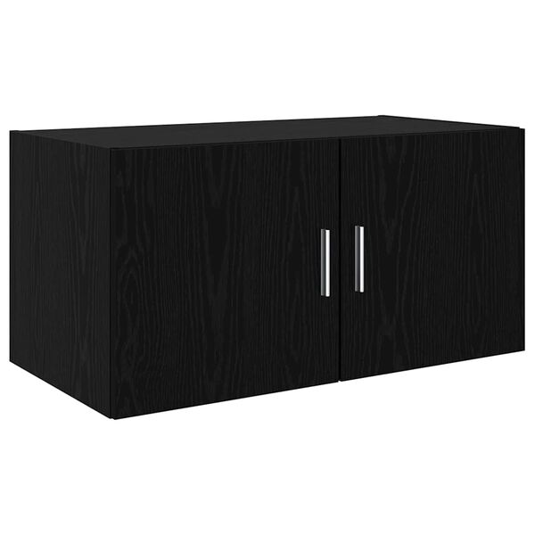vidaXL Meuble mural Ch&ecirc;ne noir 80 x 42.5 x 40 cm Bois d'ing&eacute;nierie