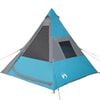 vidaXL Tente de camping tipi 7 personnes bleu imperméable