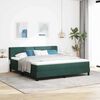vidaXL Lit &agrave; ressorts avec matelas Vert fonc&eacute; 200 x 180 cm Velours