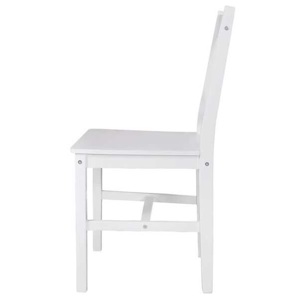 vidaXL Chaises &agrave; manger lot de 4 blanc bois de pin