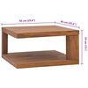 vidaXL Table basse 65x65x33 cm Bois de teck solide