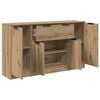 vidaXL Buffet avec tiroir 3 pcs Ch&ecirc;ne artisanal Bois d'ing&eacute;nierie