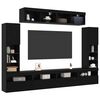 vidaXL Ensemble meuble TV 6 pcs Chêne noir Bois d'ingénierie