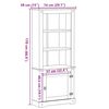 vidaXL Haut Armoire Blanc 74 x 38 x 170 cm Pin massif
