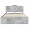 vidaXL Cadre de lit Gris B&eacute;ton 150 x 200 cm Pin massif