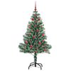 vidaXL Arbre de No&euml;l artificiel floconn&eacute; de neige avec lumi&egrave;re LED