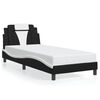 vidaXL Cadre de lit Viana avec LED sans matelas noir et blanc 90x190 cm