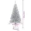 vidaXL Sapin de No&euml;l avec 150 LED avec support Argent 120 cm PET