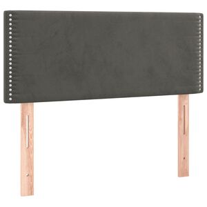 vidaXL T&ecirc;te de lit Gris fonc&eacute; 90x5x78/88 cm Velours
