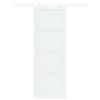 vidaXL Porte coulissante Blanc 83 x 232 cm Pin massif