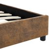 vidaXL Cadre de lit sans matelas marron similicuir daim 180x200 cm