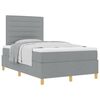 vidaXL Lit &agrave; ressorts avec matelas Gris clair 120 x 190 cm tissu