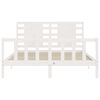 vidaXL Cadre de lit sans matelas blanc bois de pin massif