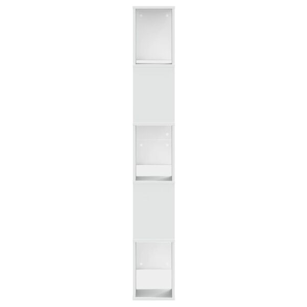 vidaXL Biblioth&egrave;que 5 niveaux blanc 80,5x23,5x162,5 cm bois ing&eacute;nierie