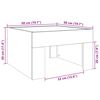 vidaXL Table basse avec LED infini noir 50x50x30 cm