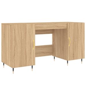 vidaXL Bureau ch&ecirc;ne sonoma 140x50x75 cm bois d'ing&eacute;nierie