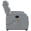 vidaXL Fauteuil de massage inclinable Gris clair Tissu