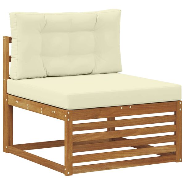 vidaXL Ensembles de canap&eacute;s avec coussin 11 pcs Naturel et Cr&egrave;me