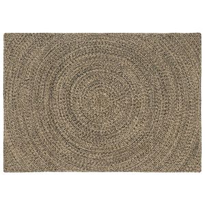 vidaXL Tapis de surface Naturel et noir 140 x 200 cm Jute