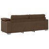 vidaXL Canapé Marron 219 x 77 x 82 cm tissu