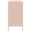 vidaXL Buffet rose 101,5x39x73,5 cm acier laminé à froid