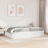 vidaXL Lit avec matelas blanc 200x200 cm bois massif de pin