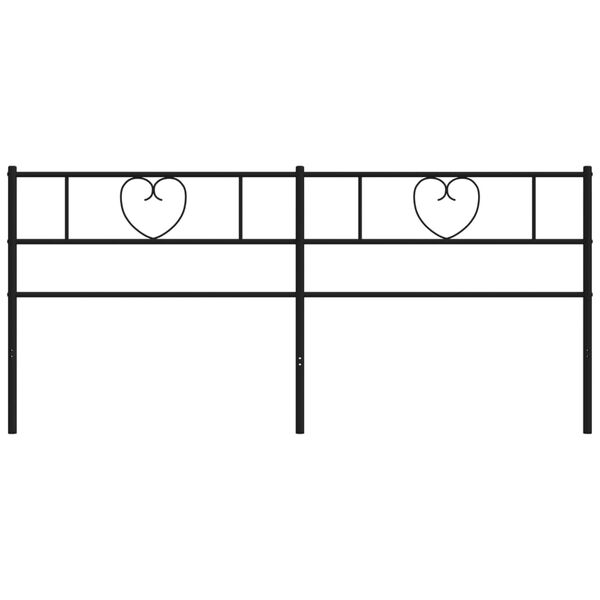 vidaXL Tête de lit métal noir 200 cm