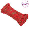 vidaXL Corde de bateau Rouge 5 mm 250 m Polypropyl&egrave;ne
