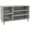 vidaXL Armoire &agrave; chaussures Gris b&eacute;ton 102x36x60 cm Bois d'ing&eacute;nierie