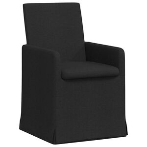 vidaXL Chaises de salle &agrave; manger 2 pcs Noir 57 x 67 x 95 cm tissu