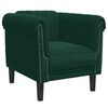 vidaXL Fauteuil vert fonc&eacute; velours